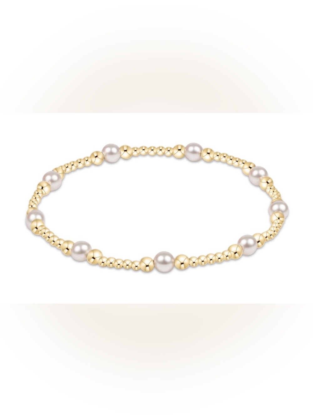 ENEWTON purpose pearl 4mm gold bracelet NWT